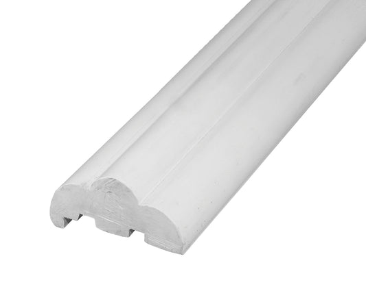 Gunwale Rub Rail Rigid PVC 38mm x 3.65m White (A)