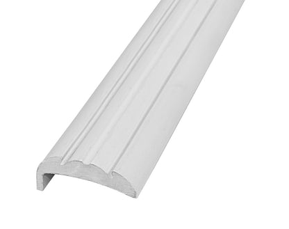 Gunwale Rub Rail Rigid PVC 38mm x 3.65m White (B)