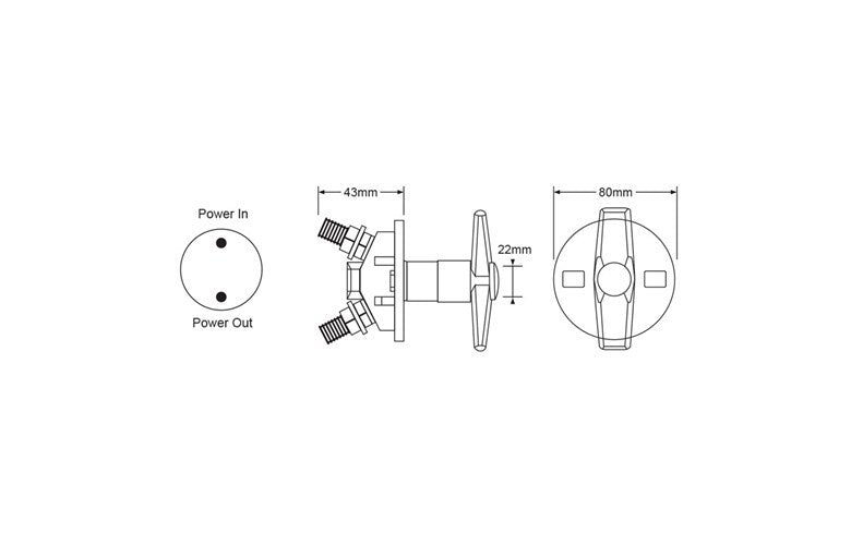 Battery Master Switch Marine 2 Postion