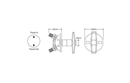 Battery Master Switch Marine 2 Postion