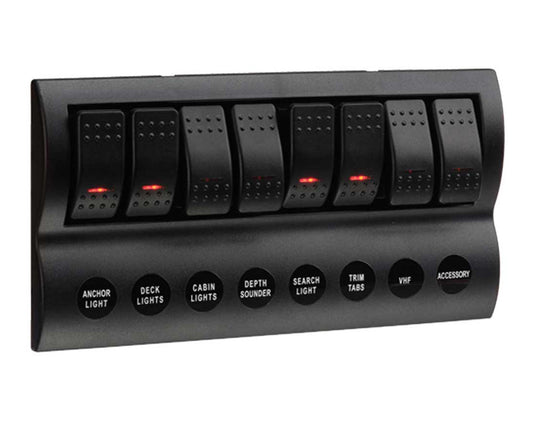 Narva LED 8-Way Switch Panel with Fuse Protection