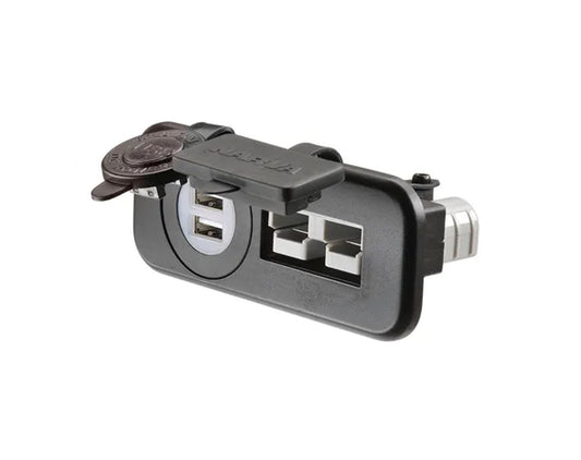 Narva Flush Mount 50A Anderson Connector and Dual USB-C Sockets