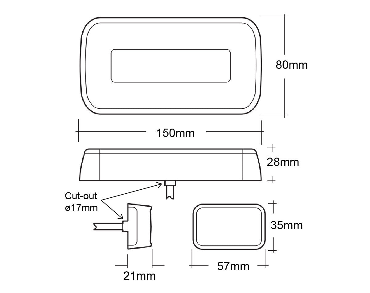 Narva Model 37 Plug & Play LED Trailer Light Complete Kit