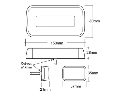 Narva Model 37 Plug & Play LED Trailer Light Complete Kit