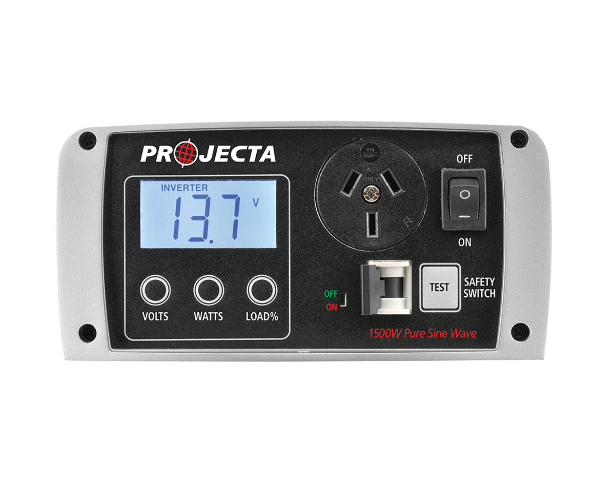 Projecta 12V 1500w Pure Sine Wave Inverter with Remote Control Display