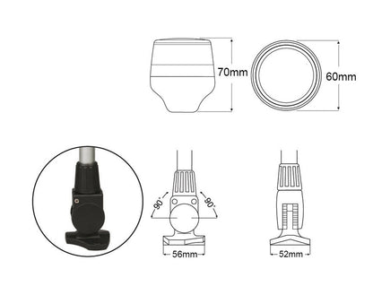 Hella Marine NaviLED 360 All Round Fold Down Anchor Lamps