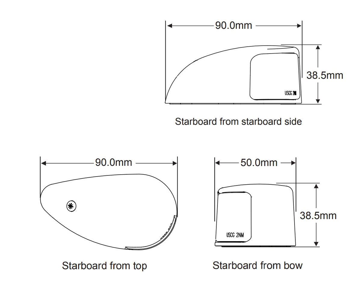 Hella Marine NaviLED Deck Mount Port and Starboard Lamps