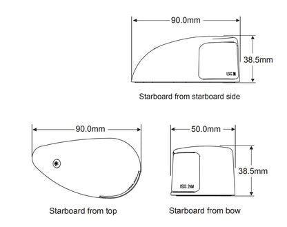 Hella Marine NaviLED Deck Mount Port and Starboard Lamps