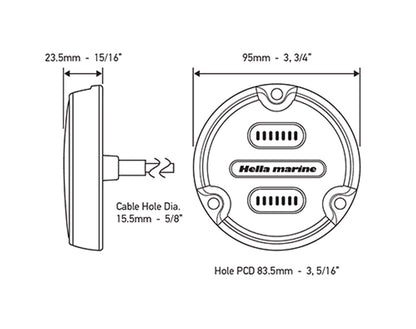 Hella Marine Apelo A1 Polymer Underwater Light RGB Colour Change LED