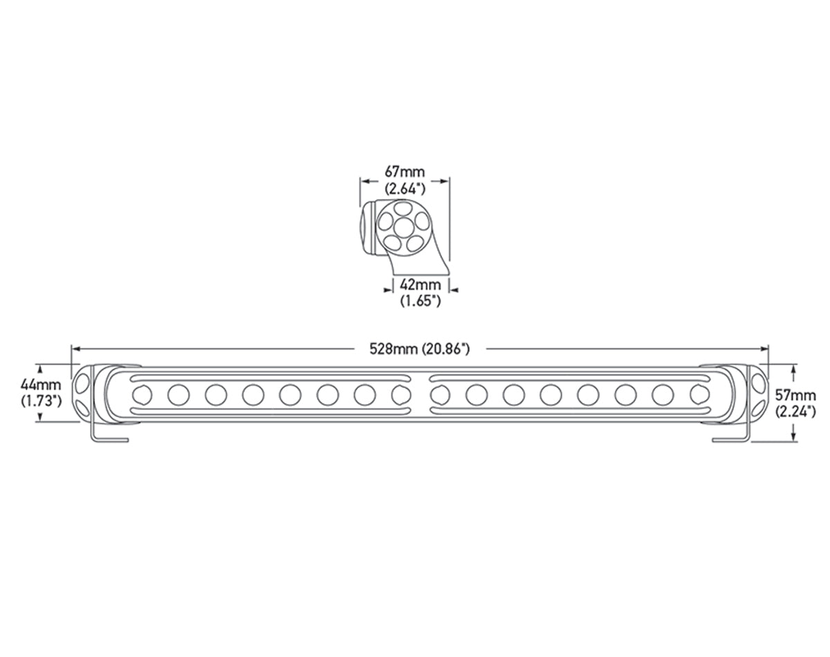 Hella Marine Sea Hawk-470 LED Pencil Beam with Edge Light