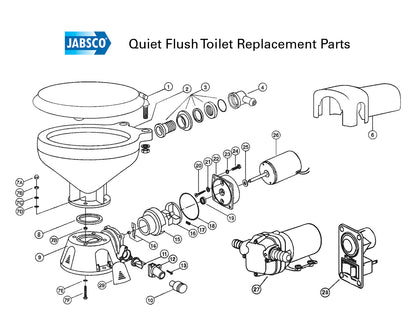 Jabsco Quiet Flush Electric Toilets Fresh Water Flush