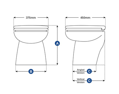 Jabsco Deluxe Silent Flush Electric Toilets Fresh Water