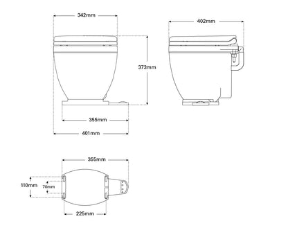 Jabsco Lite Flush Electric Toilets