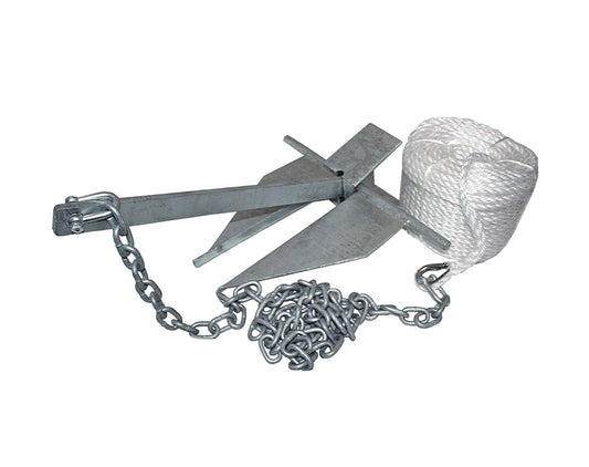 Sand Anchor Kit Multiple Size Options with 3m Chain & 50m Rope