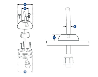 Scanstrut Watertight Vertical Entry Cable Seals