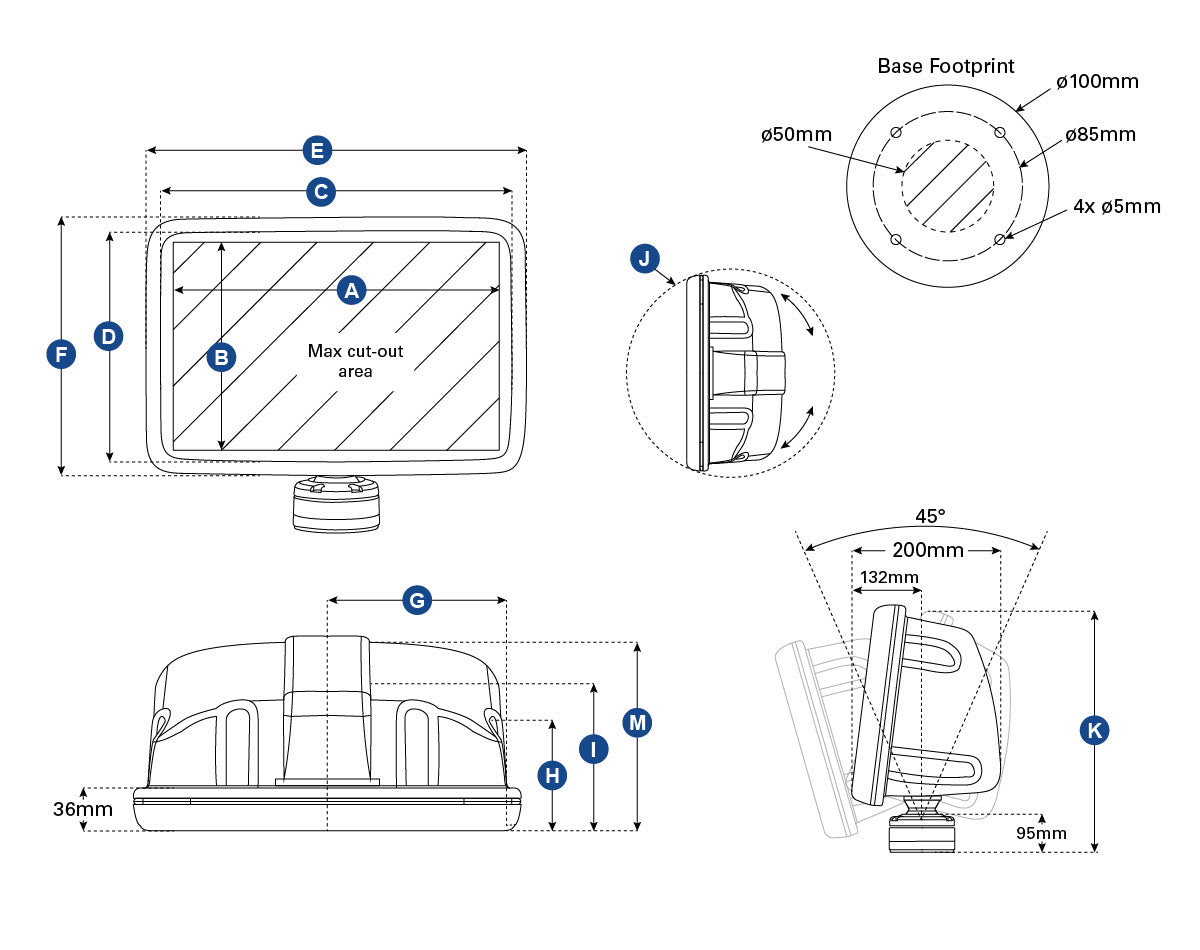 Scanstrut Scanpods Deck Mounts