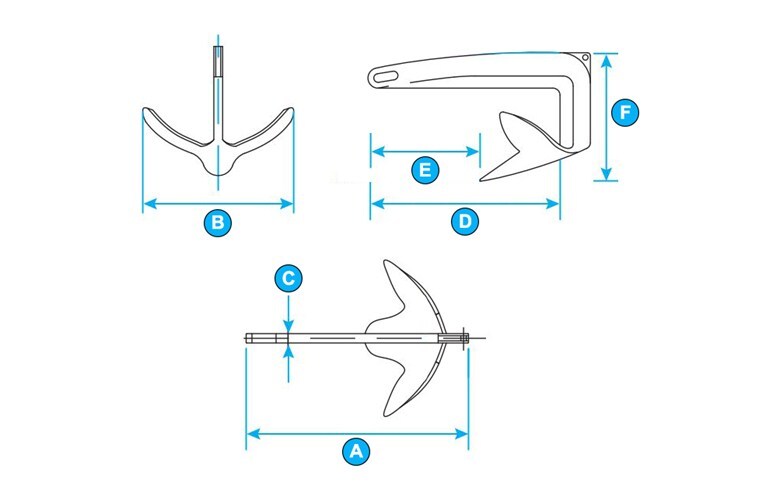 Anchor - Claw Stainless Steel