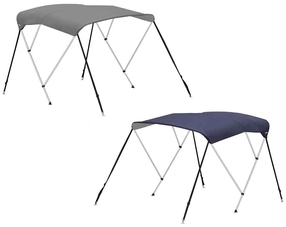 Oceansouth Bimini 3 Bow Aluminium Frame Blue or Grey Top Length 1.83m