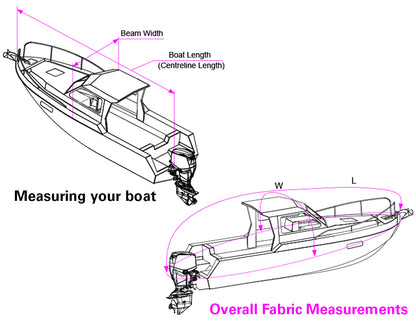 Oceansouth Pilot Cruiser Boat Storage & Slow Towing Cover