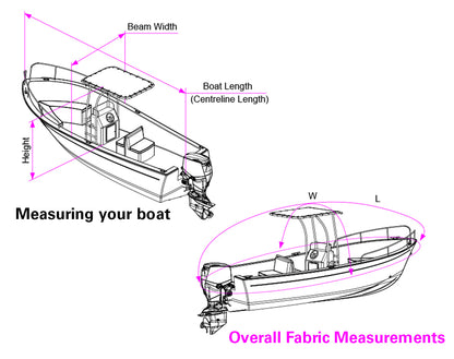 Oceansouth T-Top Boat Storage and Slow Towing Cover