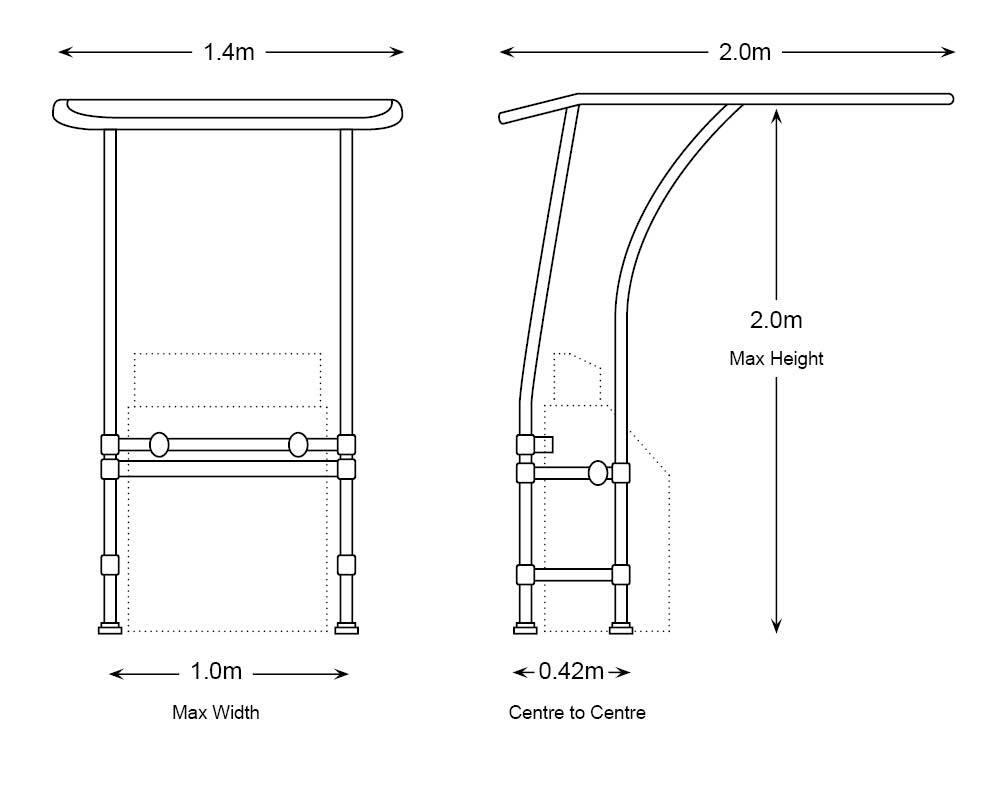 Oceansouth Heavy Duty T-Top