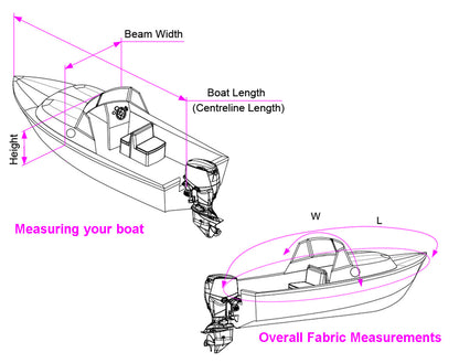 Oceansouth Cabin Cruiser Boat Storage & Towing Cover