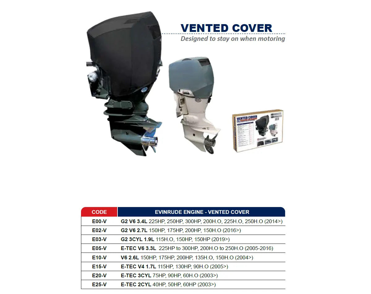 Oceansouth Vented Outboard Cover for Evinrude