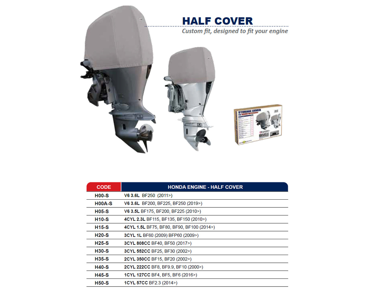 Oceansouth Half Outboard Storage Cover For Honda