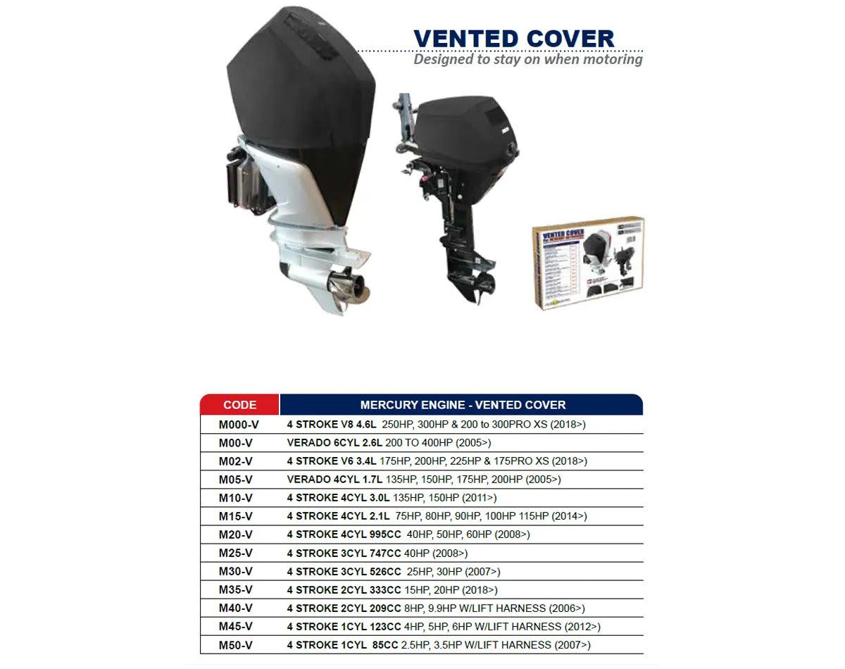 Oceansouth Vented Outboard Cover for Mercury