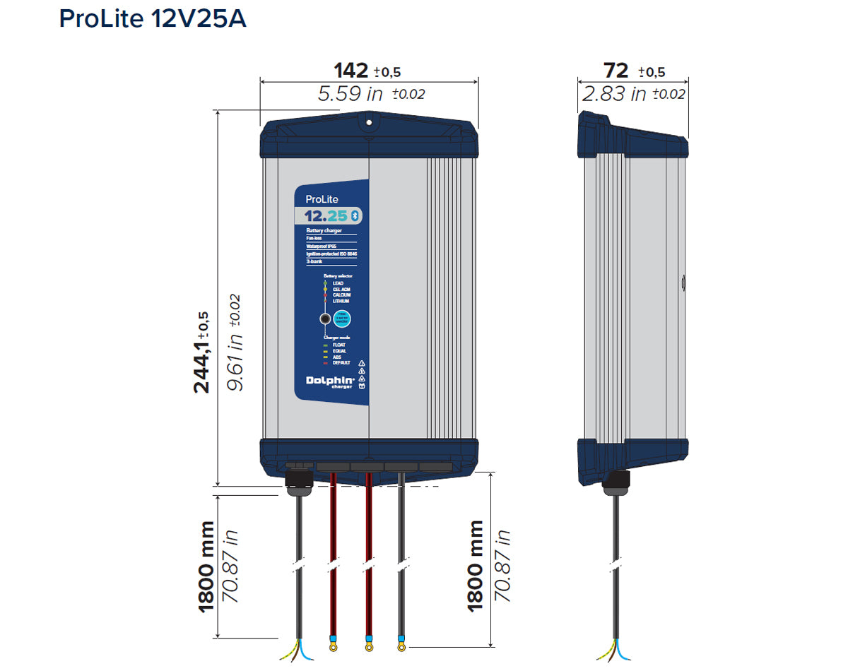 Dolphin Pro-Lite Battery Chargers 12V