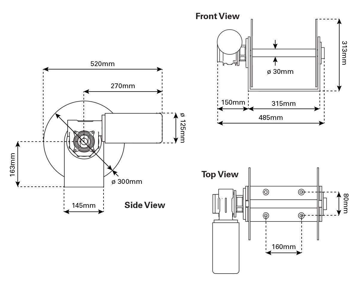 Viper Pro Series II Drum Anchor Winch