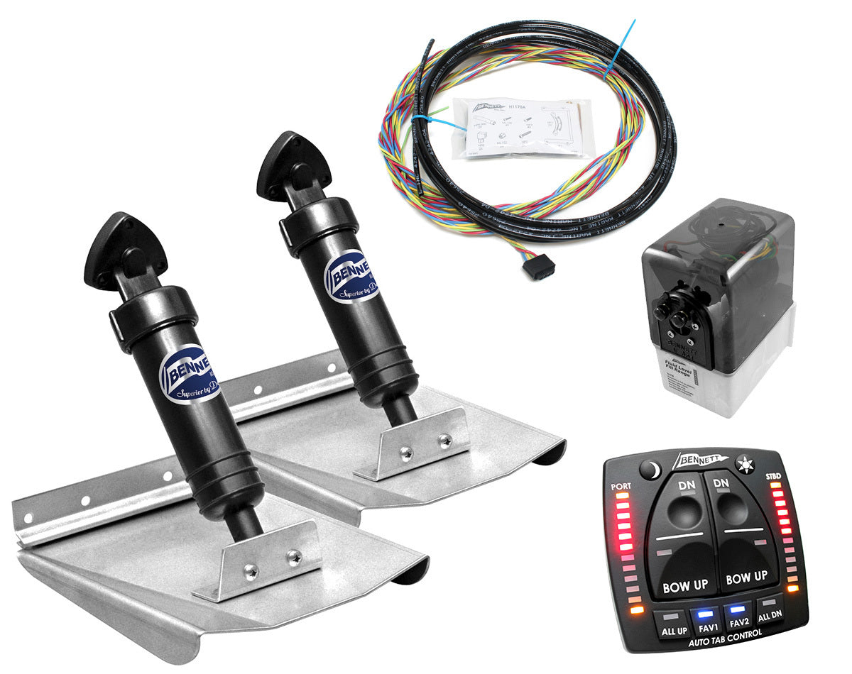 Bennett Marine Sport Hydraulic Trim Tab Complete System with AutoTrim Pro Control