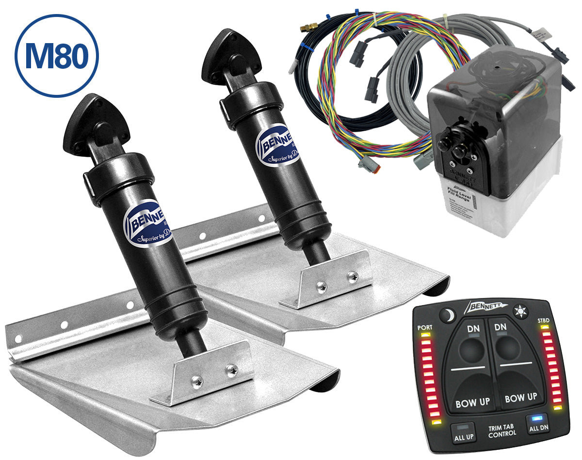 Bennett Marine Sport Hydraulic Trim Tab Complete System with Integrated Helm Control