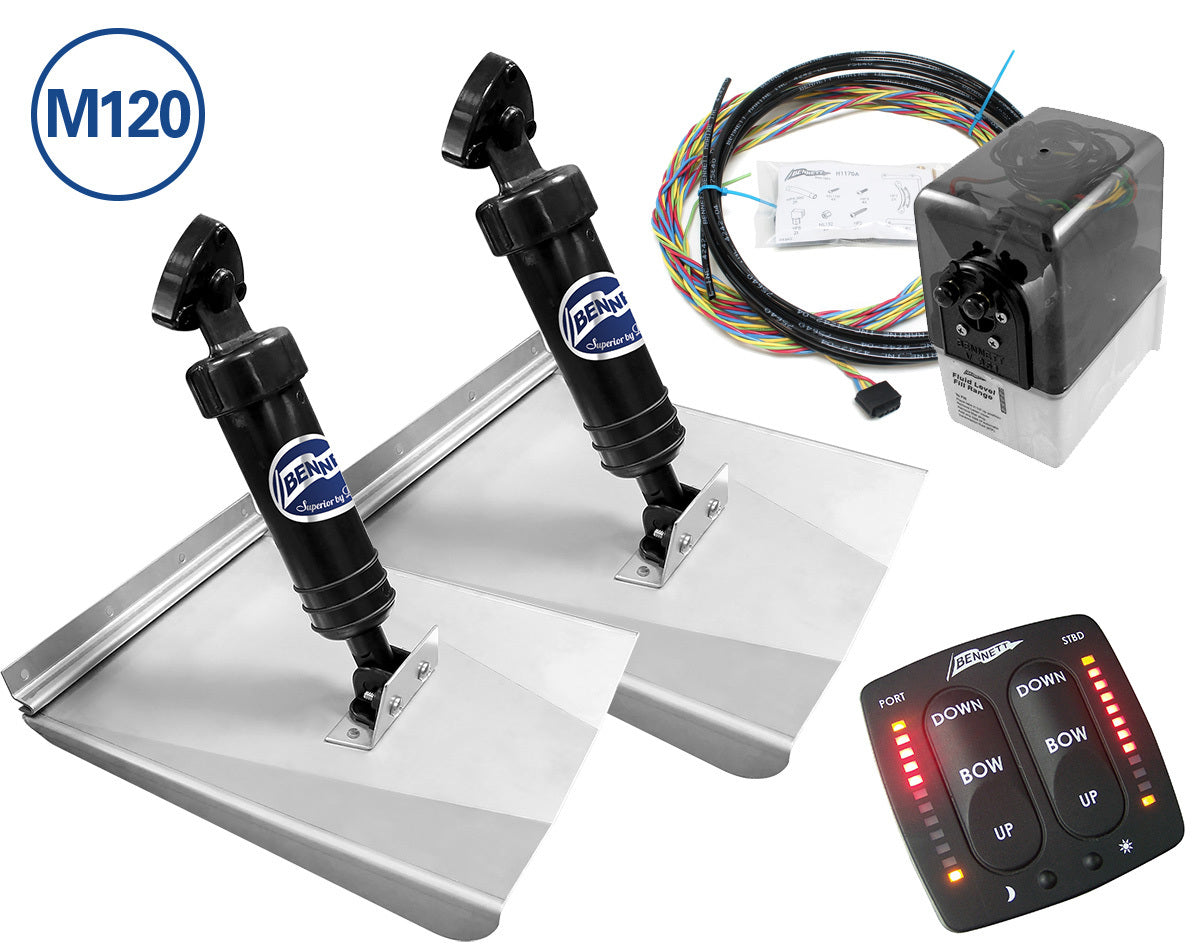 Bennett Marine Sport Hydraulic Trim Tab Complete System with Electric Indicator Control