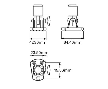 Light Pole 360 Degree LED Folding Base & Flat Head