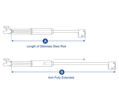 Bomar Replacement Complete Assembly Riser Arm for Round Hatches