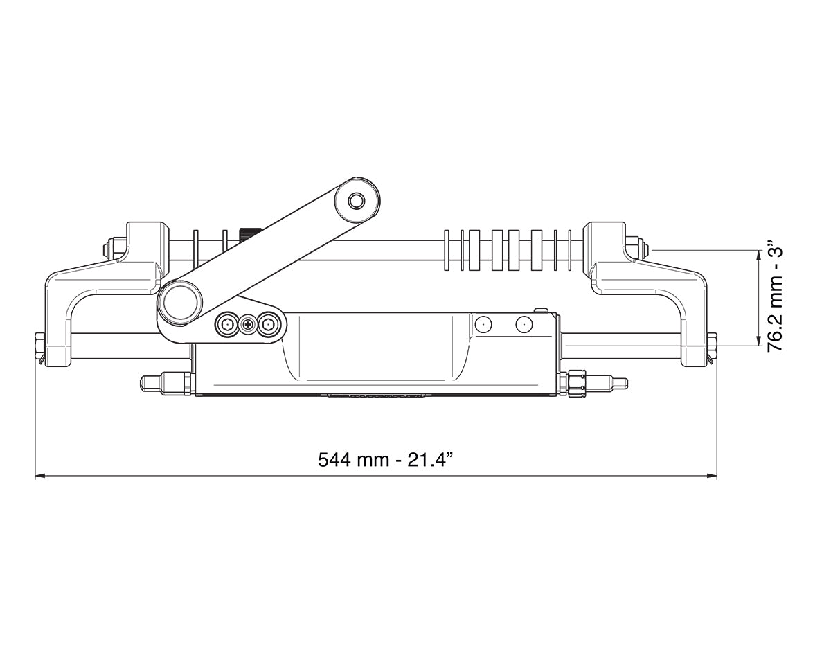 Ultraflex UC130-SVS High Performance SilverSteer Cylinder 350HP