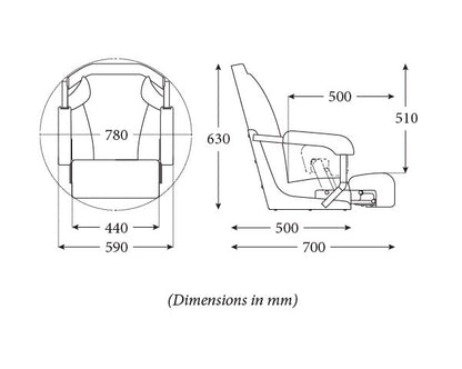 Mojo Deluxe Flip-Up Helm Boat Seat