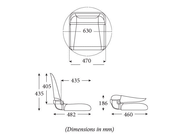 SS48 Padded Folding Seat