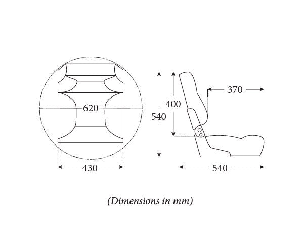 Deluxe Hi-Back Padded Folding Seat