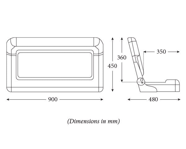 S90 Double Folding Bench Seat