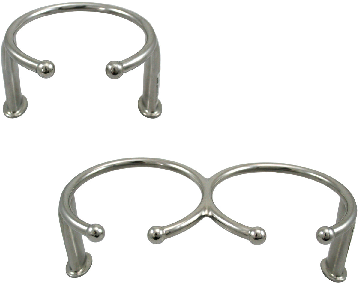 Drink Holder Stainless Steel Single or Double Ring