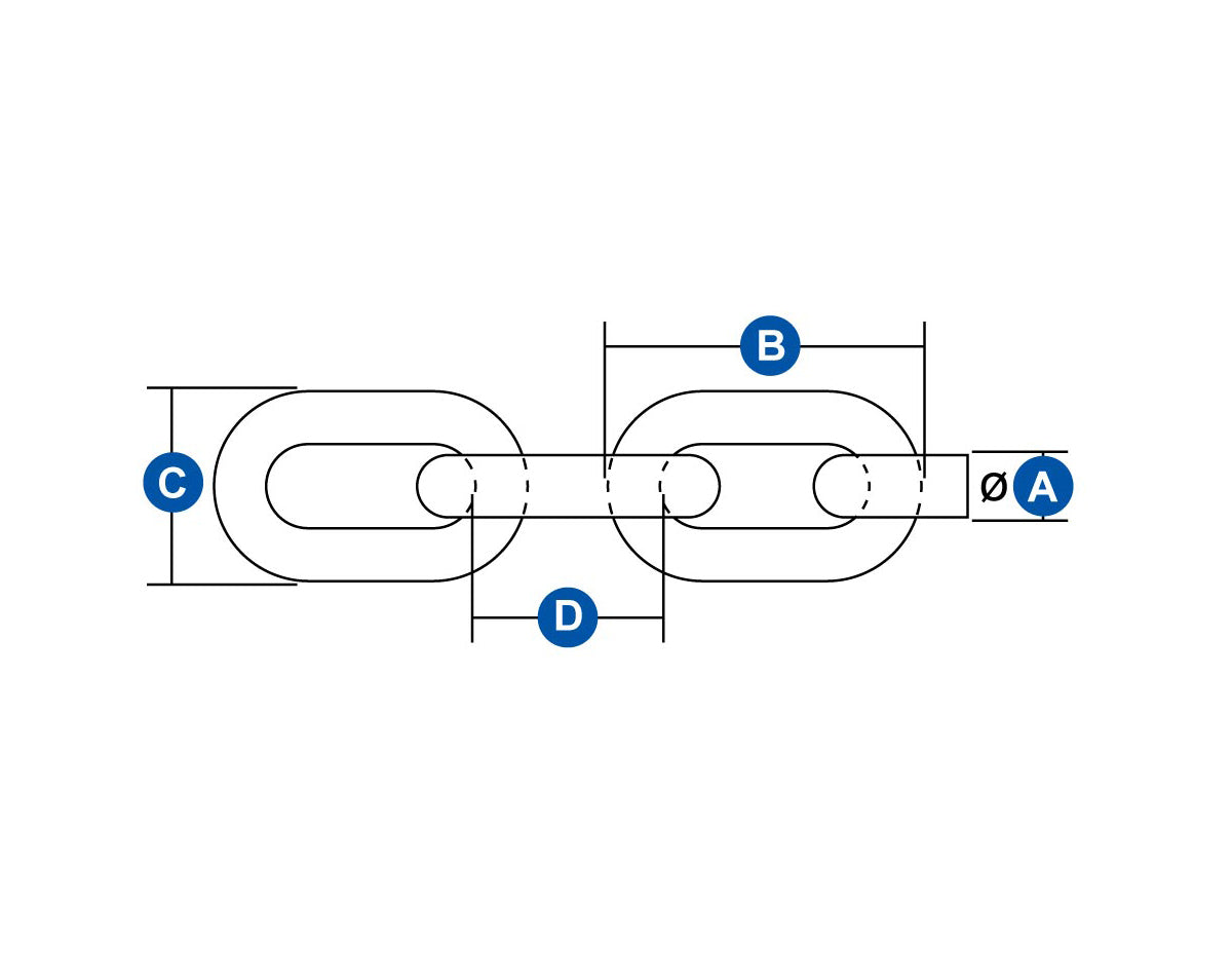 Stainless Steel 316 Grade Chain Short Link