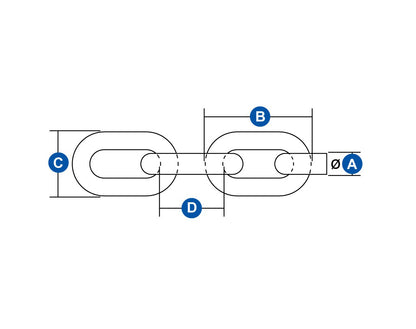 Stainless Steel 316 Grade Chain Short Link