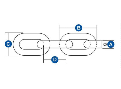 Grade L Short Link Galvanised Anchor Chain