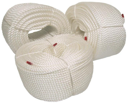 Polyethylene 3 Strand Silver Mooring Rope Coils