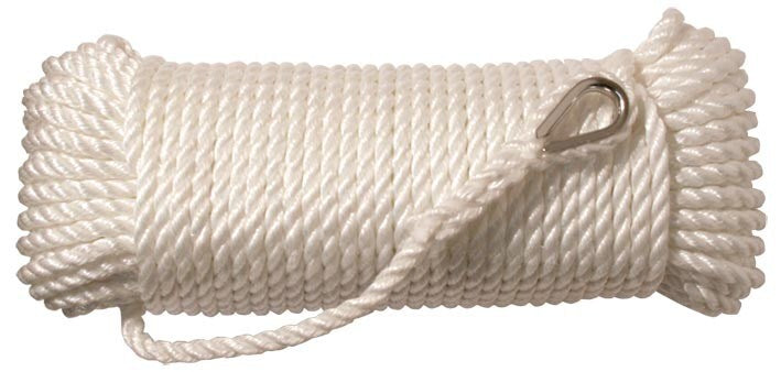 Polyethylene 3 Strand Silver Anchor Rope Hanks with Stainless Steel Thimble