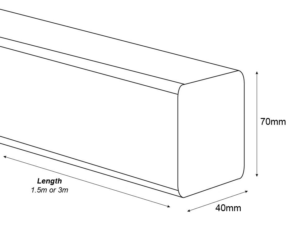 Boat Trailer Bunk 70x40mm with Bend