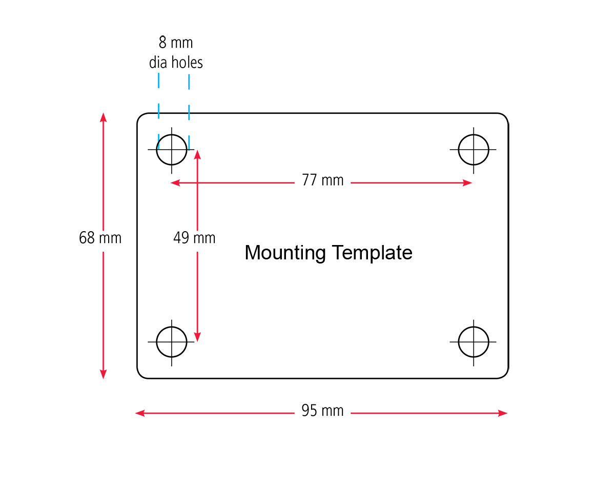 ABL012 Antenna Base Rectangle Double Swivel