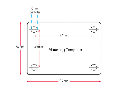 ABL012 Antenna Base Rectangle Double Swivel